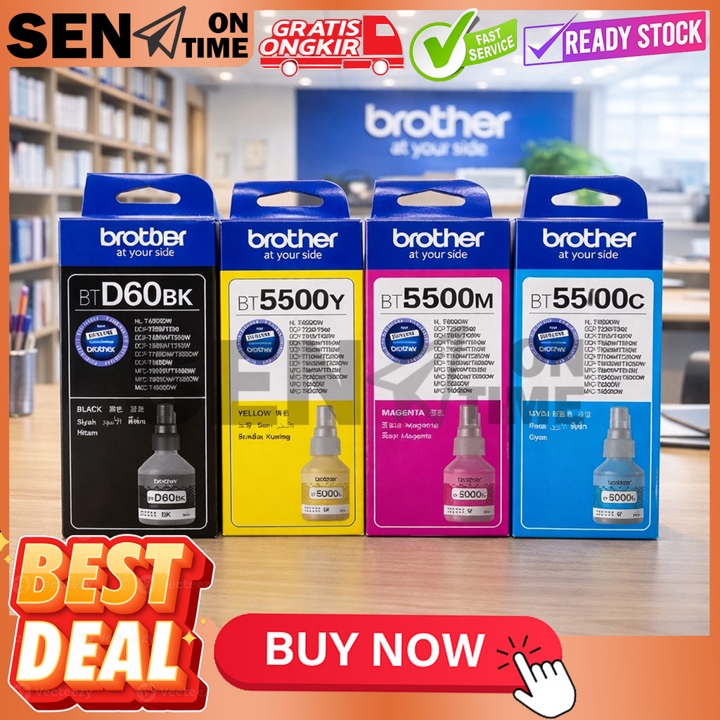 Tinta Brother Btd60bk Bt5000 Original Refill Ink Ori For Printer Dcp T310 T510w T710w T810w T- 420w 