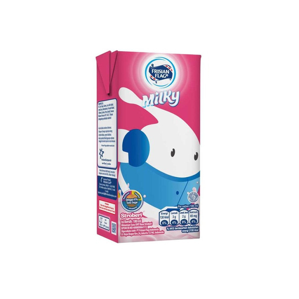 FRISIAN FLAG MILKY UHT ZUZHU STRAWB 180M