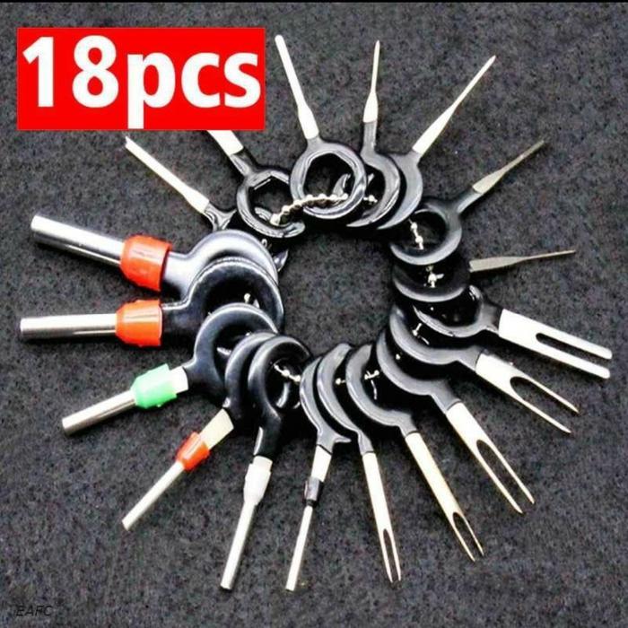 Auto Power Global Alat Pelepas Skun Socket Pin Terminal Kabel Audio Mobil 11 &18 Pcs - 11 Pcs