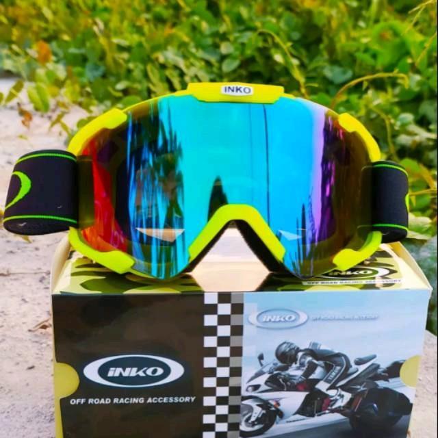 Promo Promo | Kaca Google Cross | Kaca Mata Gogle Cross 100% Ori INKO | COD PNP untuk semua helm cro