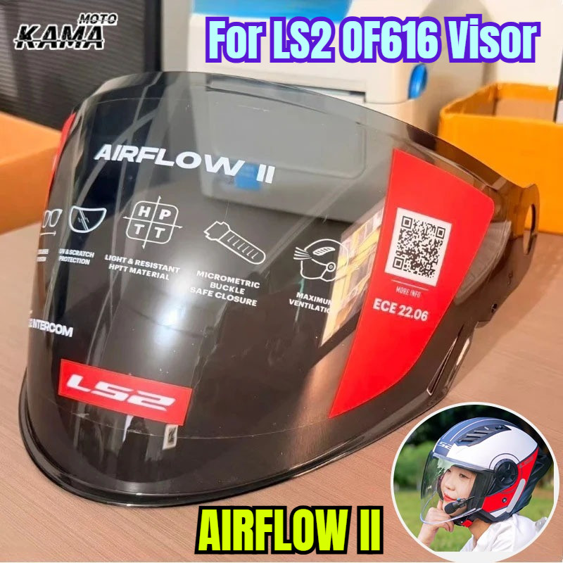 For LS2 AIRFLOW II Half Helmet  Spoiler Colorful Visors,For LS2 OF616 Helmet Lens, Open Face Motobik
