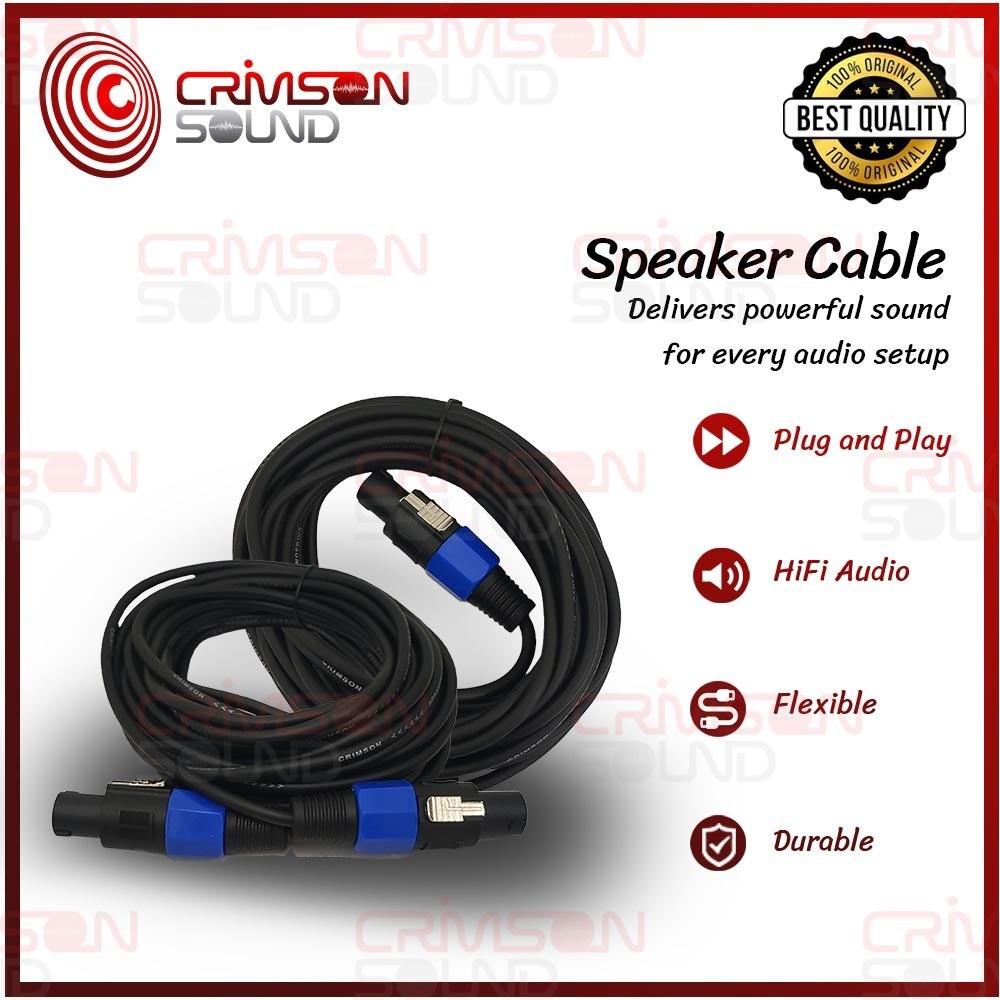 (Urban) Kabel Jack Speakon ke Speakon konektor Speaker Crimson Audio