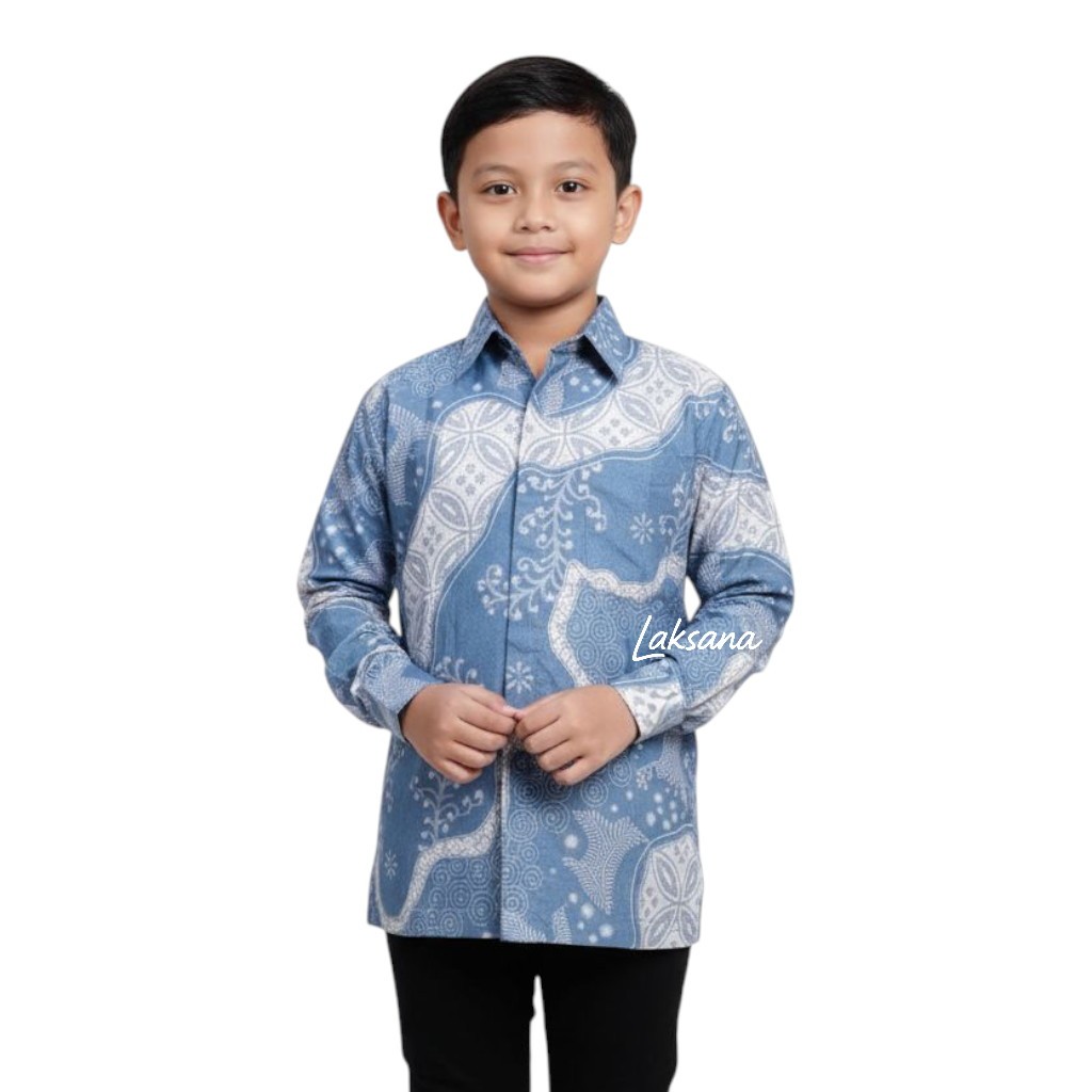 Laksana - Batik Anak Laki Laki Umur 1-12 Tahun - Atasan Kemeja Anak Laki Laki Laksana Batik Shirt