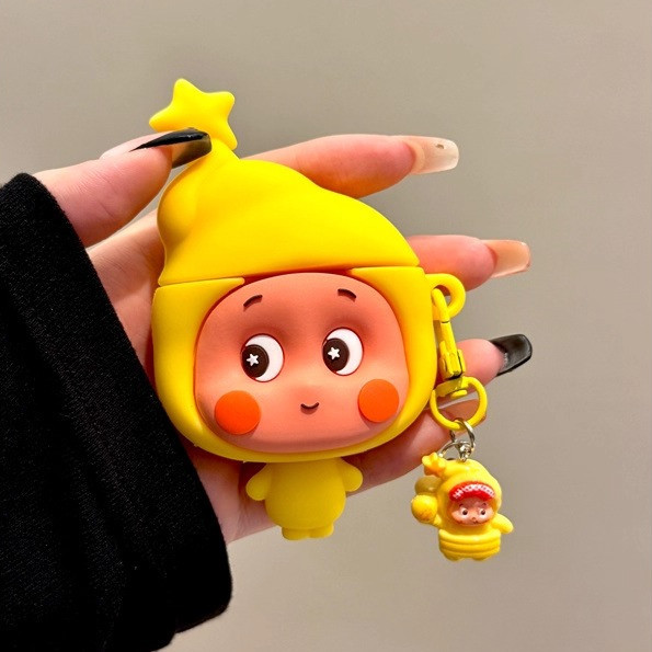 Cute kartun Twinkle Twinkle silikon debu colokan untuk AirPods4 earphone kasus nirkabel bluetooth Ai