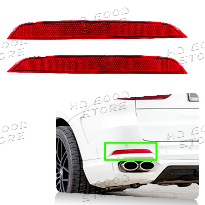 63147290091 63147290092 Car Rear Bumper Reflective Strips Red Reflector Light Brake Lamp For BMW X5 