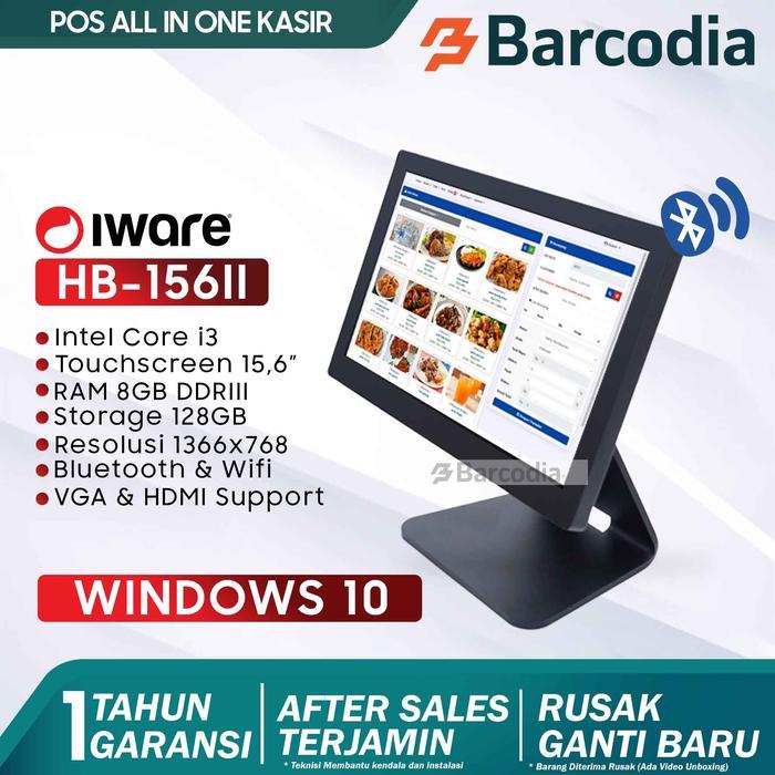 Mesin kasir PC POS All in One Core i3 Touchscreen Iware HB-156II 8/128