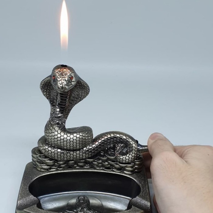 Asbak Plus Korek Api Model ULar Unik