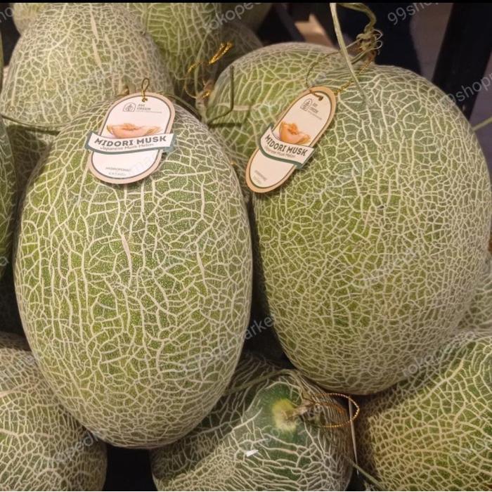 Buah Melon midori hydroponik  manis garing 1,5kg