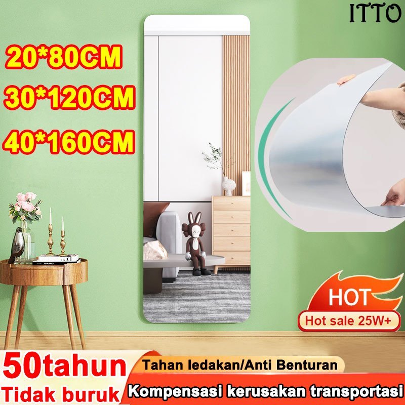 Stiker Cermin Dinding Anti Pecah 4PCS Cermin stiker tempel dinding Cermin tempel dinding stiker Kaca