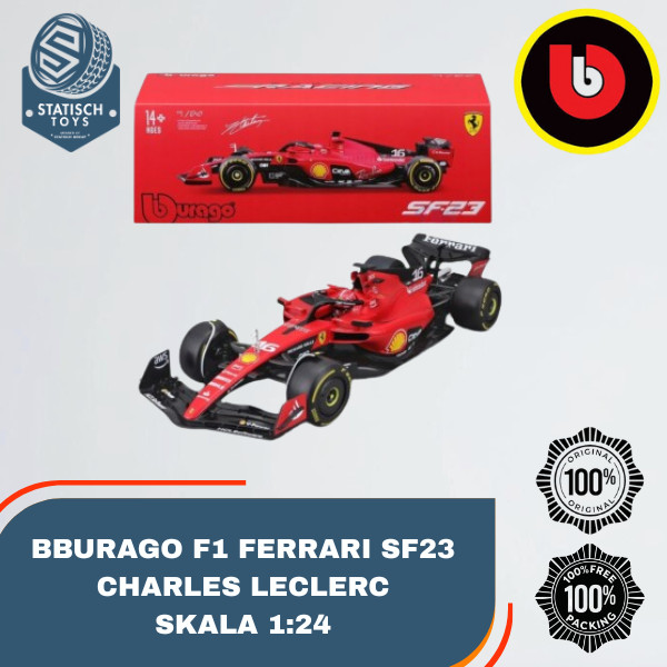 Burago F1 Ferrari SF23 Charles Leclerc Skala 24 Bburago