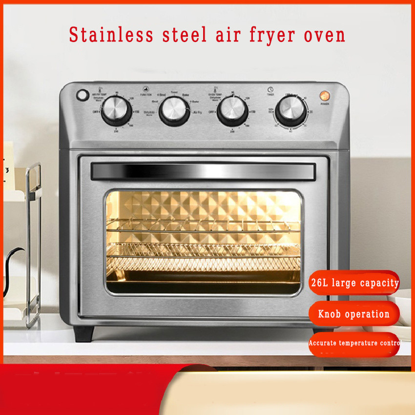220V Household 26L Air Fryer Oven Stainless Steel Air Fryer European Standard Air fryer Oven