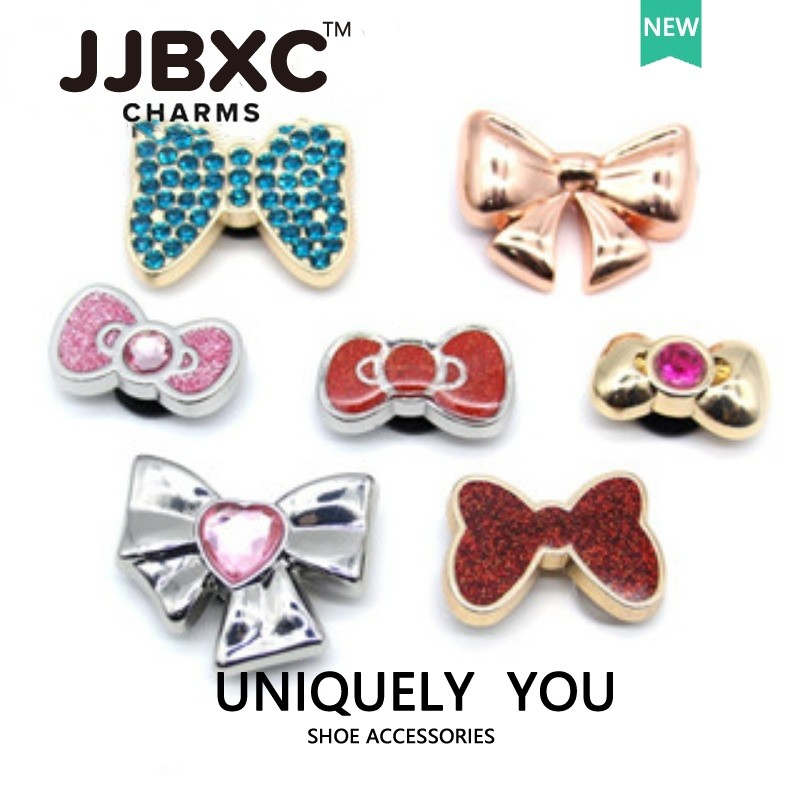 JJBXC Shoe Charm  Jimat Sepatu Dekorasi Bagian Atas Gesper Seri Busur Batu Permata