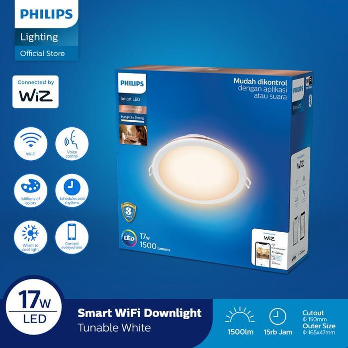 Lampu Downlight Led 17W Smart Wifi Philips Tuneable Dimmer