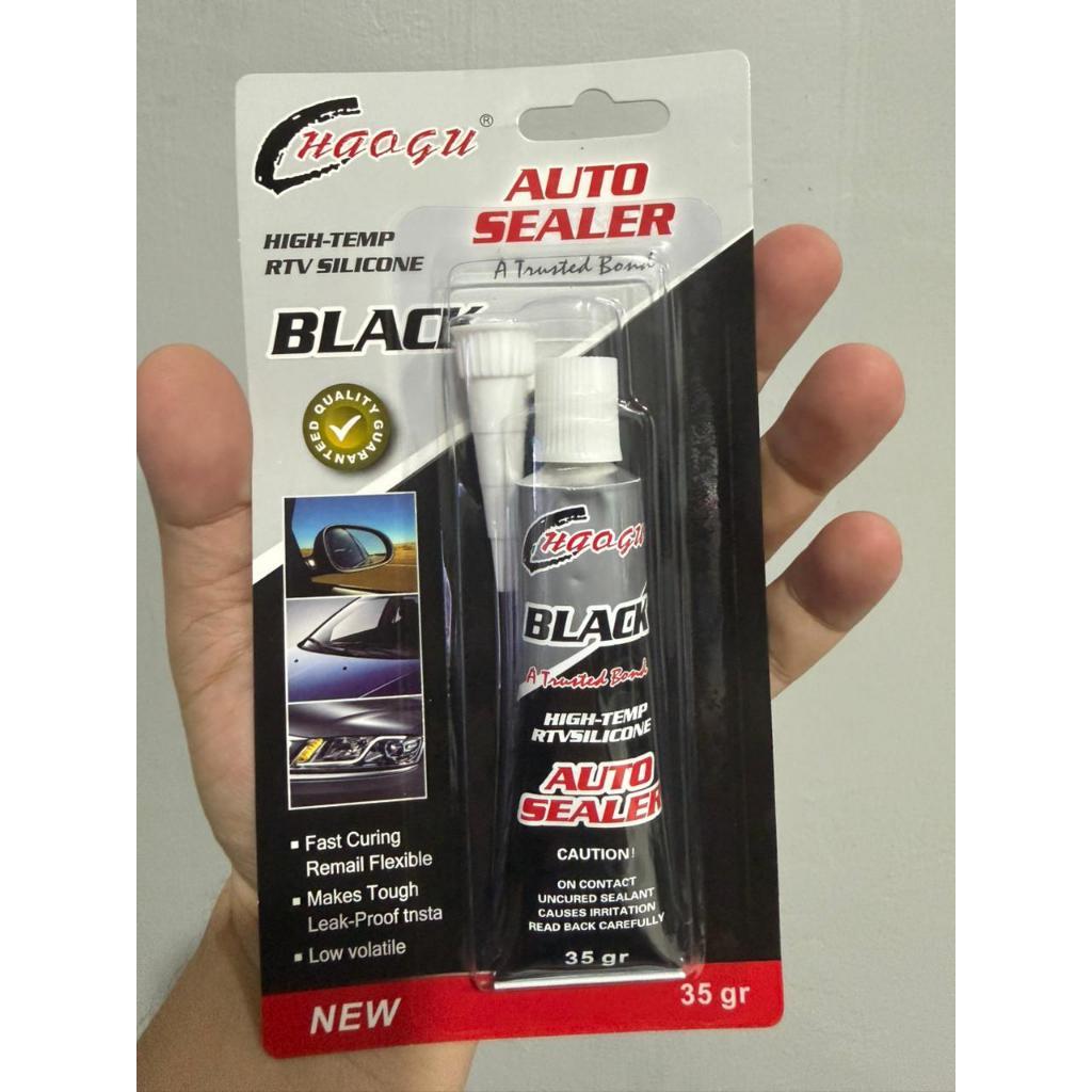 Chaogu Lem Auto Sealer Hitam / Lem Silikon Perekat Hitam Lem Serba Guna Tahan Panas Kaca Keramik Bes