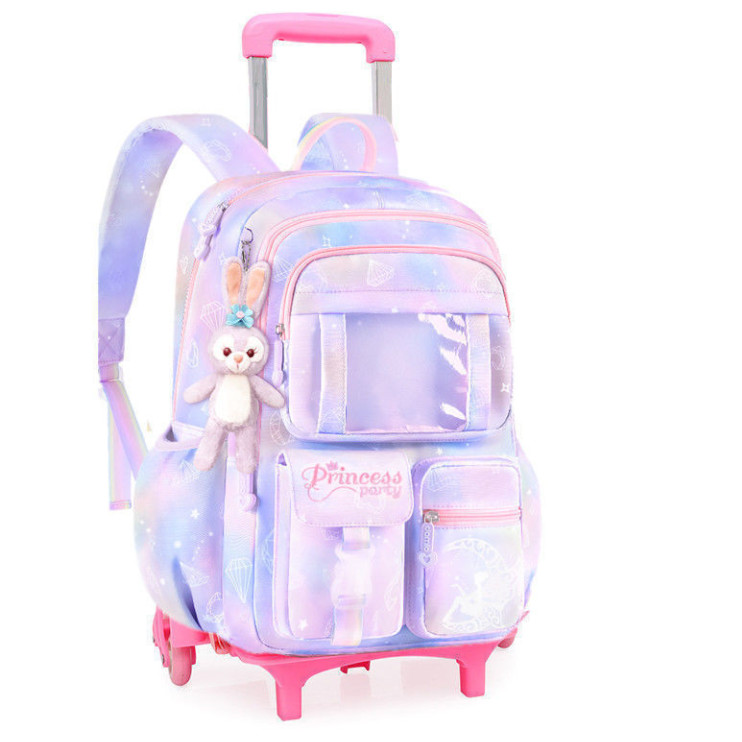 School Rolling backpack Bags school wheeled backpack for girls  kids School trolley bag for girls sc