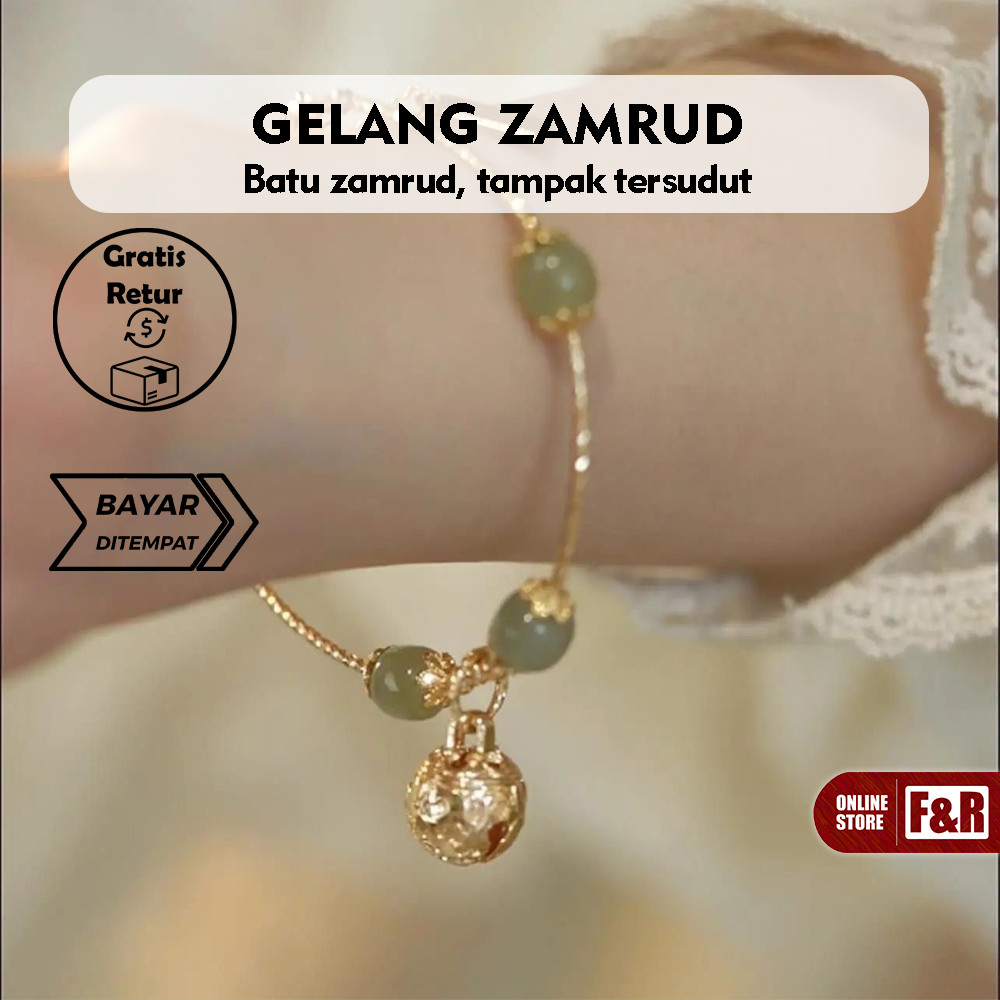 Batu Zamrud Hijau Asli Look Gelang Zamrud Elegan Perhiasan Wanita Elegan Anggun Dan Cantik Gelang Wa