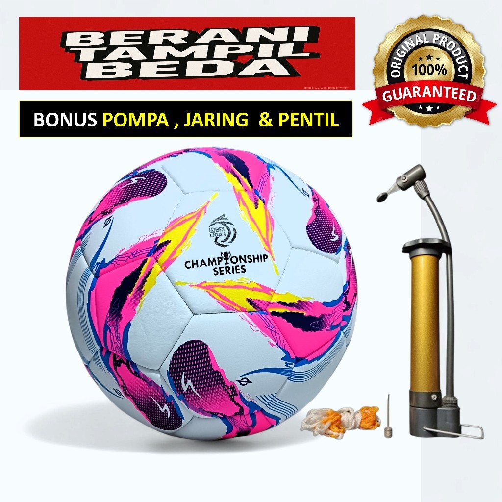 Bola Sepak Ukuran Size 5 Untuk Remaja dan Dewasa Bonus Pompa