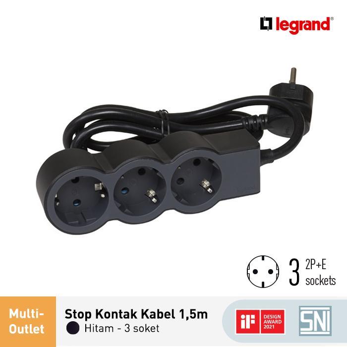 Legrand Revolution Multi Outlet 3 Socket 1,5m - LG-694550ID