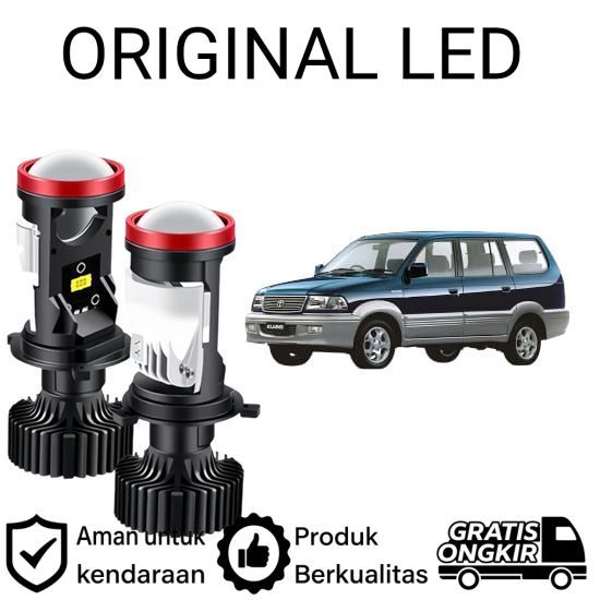 2pcs Lampu Utama LED H4 Projector High Power Mobil Toyota kijang kapsul LGX LSX KRISTA 1997 2004 AM