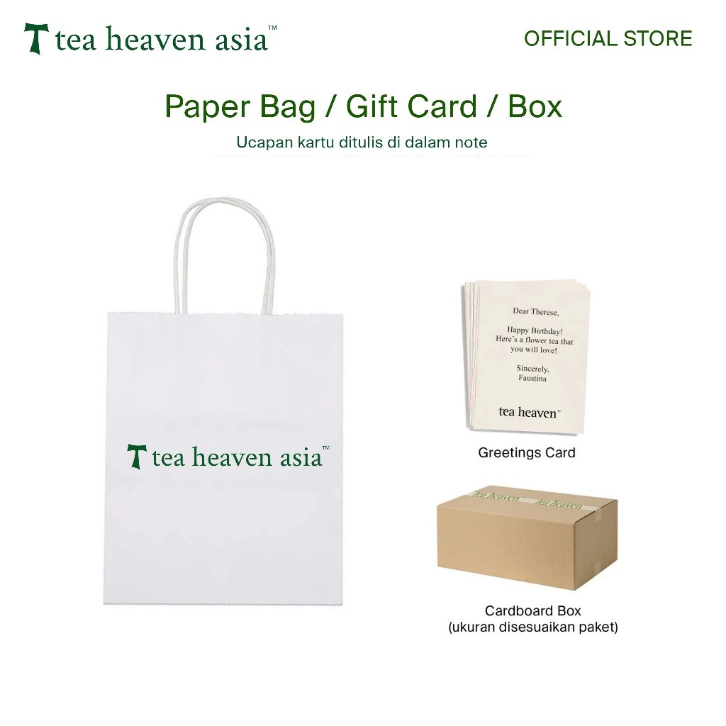 Ready Tea Heaven Additional Gift Card  Birthday / Graduation / Wedding Tea Hampers