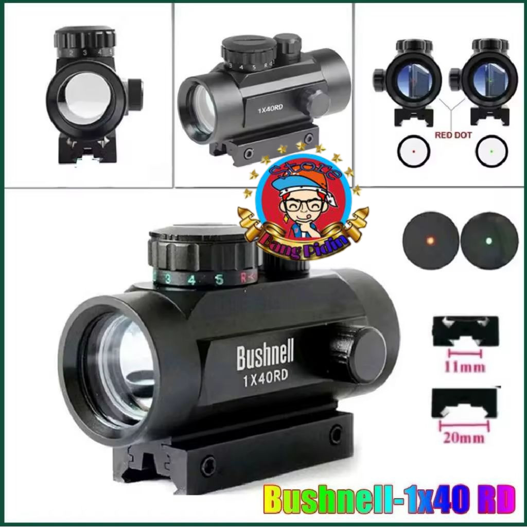 Teleskop Bushnell1x40 Green dot hologram metal RD / Red dot 1X40 / REDOT 1X40 RD / LASER REDOT Laser