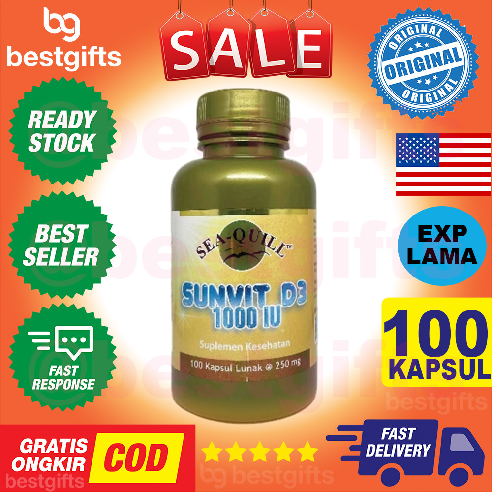 SEA-QUILL SEAQUILL SEA QUILL SUNVIT D3 1000 IU VITAMIN D3 1000IU MEMBANTU MENJAGA DAYA TAHAN TUBUH K