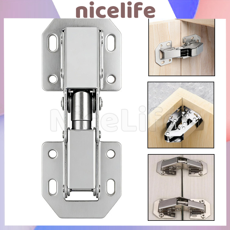 Engsel Kodok Tanpa Bobok 4 Inch / Engsel Lemari Kitchen Set 90 Derajat / Engsel Lemari Sendok Kecil 