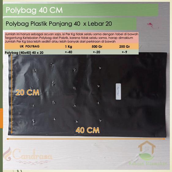 Polybag Tanaman 40 / Plastik Polybag 40 x 40 / Polybag Besar Per Kg