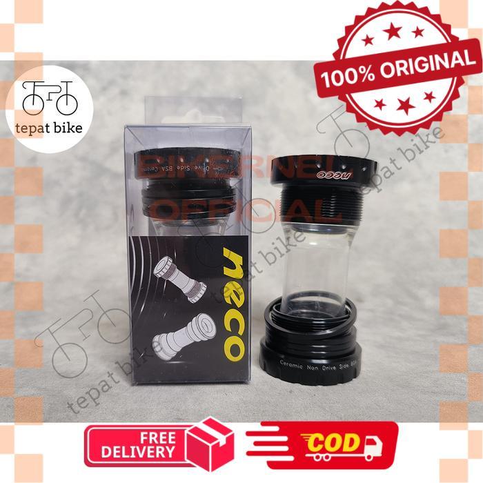BB HT2 Neco Ceramic Bearing Sepeda / Bottom Bracket Hollowtech 2 Ceramic Neco Taiwan - Hitam, DRAT