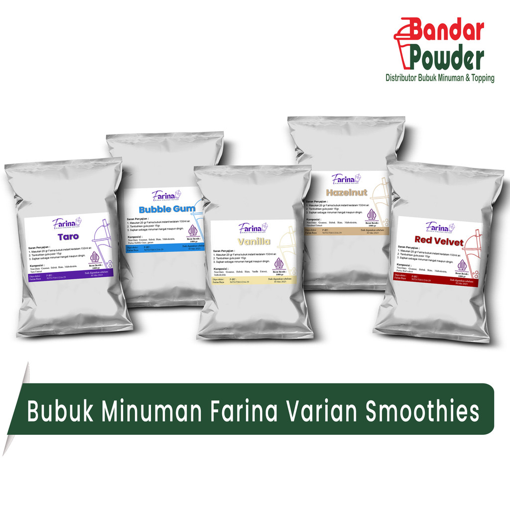 Bubuk Minuman Varian Smoothies - Farina Serbuk Minuman Premium