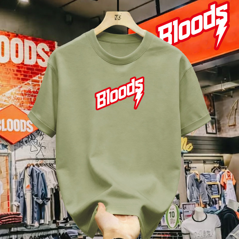 T-shirt BLOODS Pria Kaos Original Casual Street Style Fashion Premium