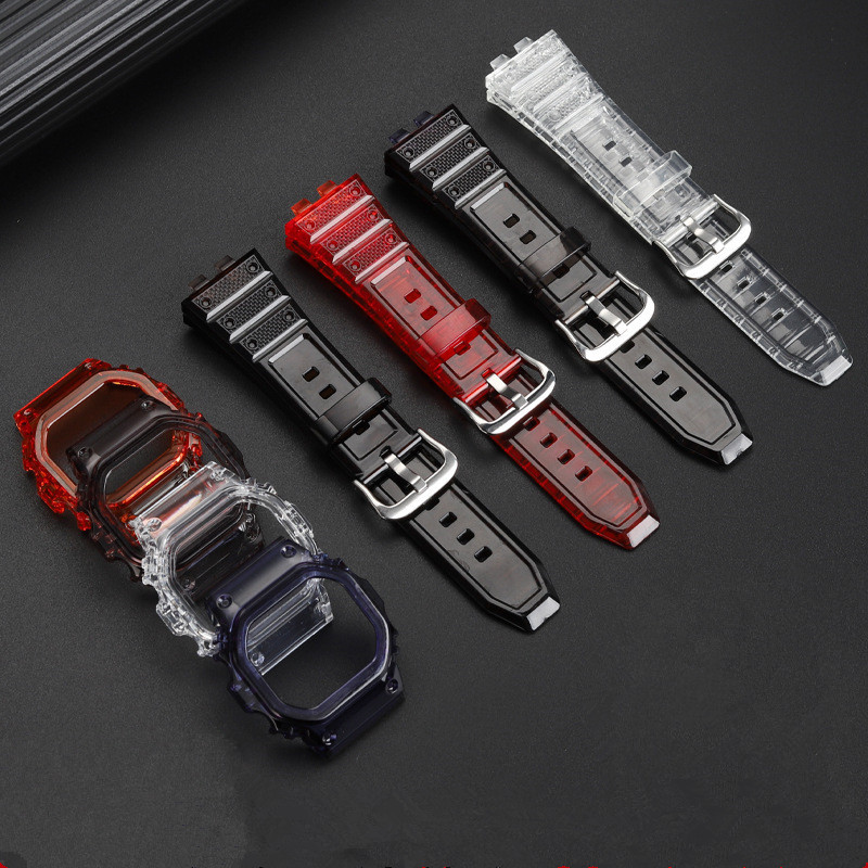2 In1 Silicone Protective Case Bracelet Strap GMW-B5000 Band Replacement Watband Smart wat Frame bez