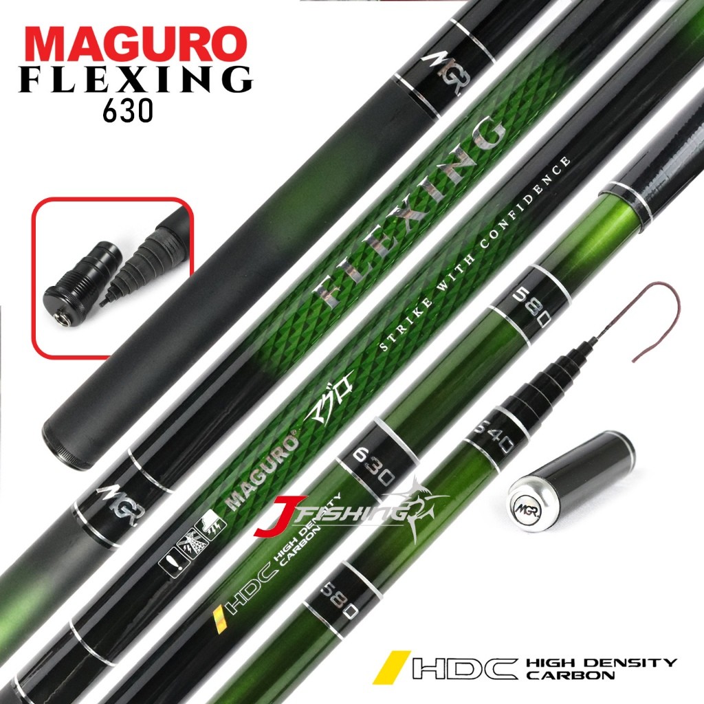 Joran Tegek MAGURO FLEXING | 360 s/d 630 | Carbon Keiryu | Zoom Pole | Original Maguro . JF