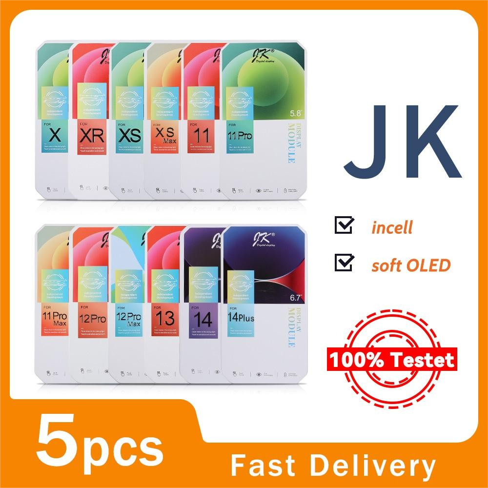 5Pcs/Lot JK Incell LCD Untuk iPhone 11 X XS XR Layar Sentuh Pengganti Rakitan Layar Untuk iPhone 12 