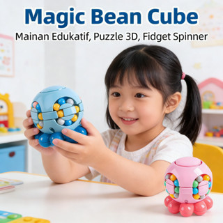 Mainan Edukatif/Puzzle Anak/Puzzle 3d/Rubik Fidget Spinner/Spinner Rubik Cube/Cube Bead Spinner