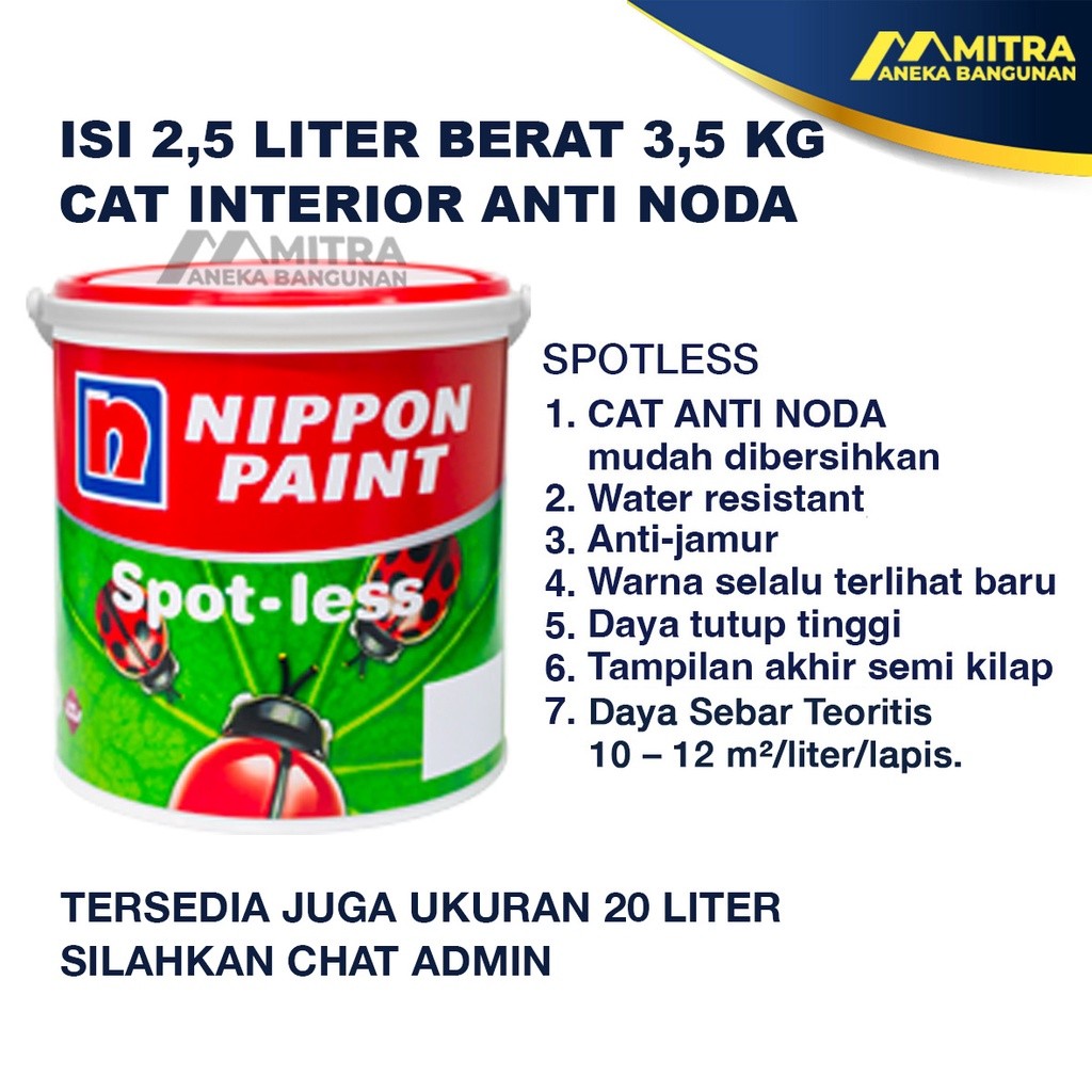 CAT TEMBOK EKSTERIOR INTERIOR NIPPON PAINT SUGAR PINK NP OW 1033P  / VINILEX ELASTEX SPOTLESS / PINK