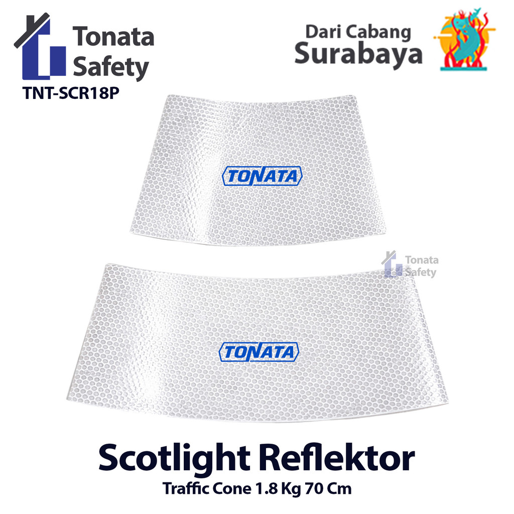 Scotlight Reflector Traffic Cone Tonata 1.8 Kg 70 Cm - Putih / Scotlight Reflector Traffic Cone Tona