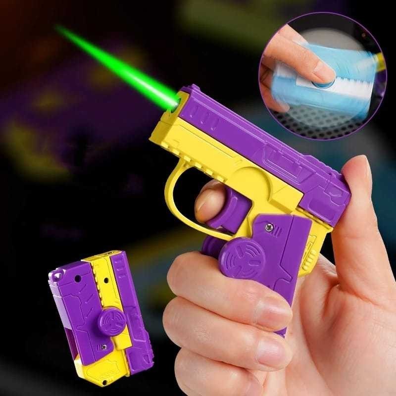 Vapa Zipp , ,,Lighter korek api bara model pistol mainan korek gas spiner pistol bisa di isi ulang 4