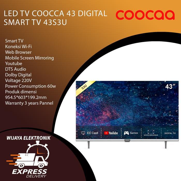 PROMO BIG SALE TV LED 43 INCH COOCA 43S3U SMART TV