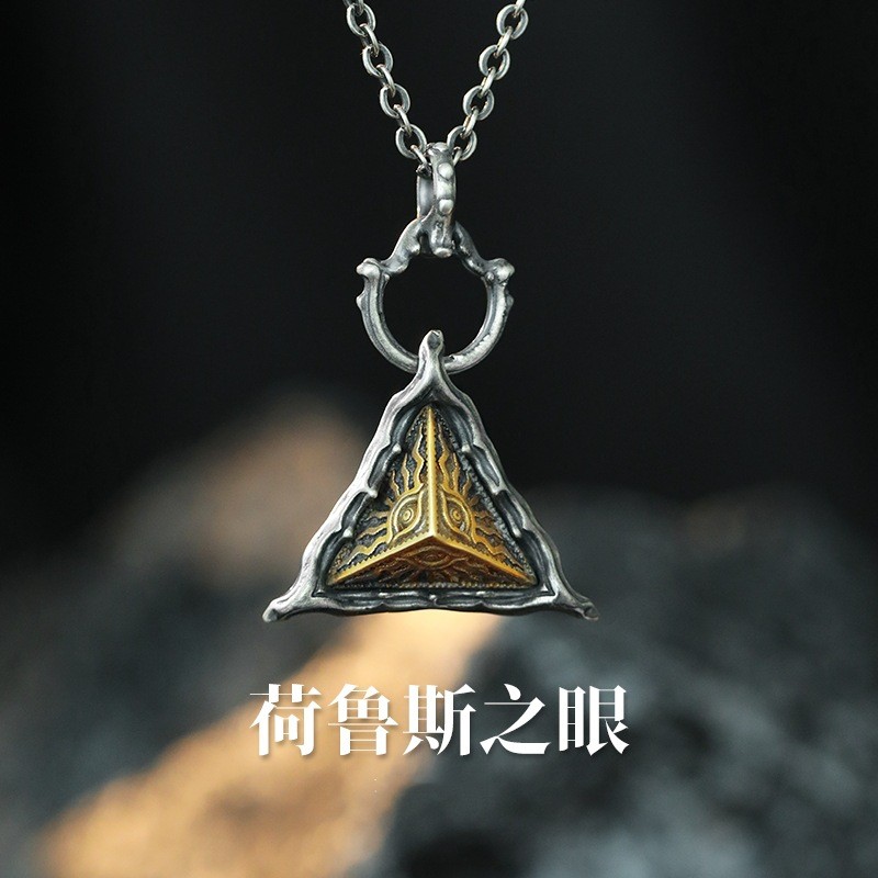 Kalung Vintage Mewah Liontin Pria Kalung Perak