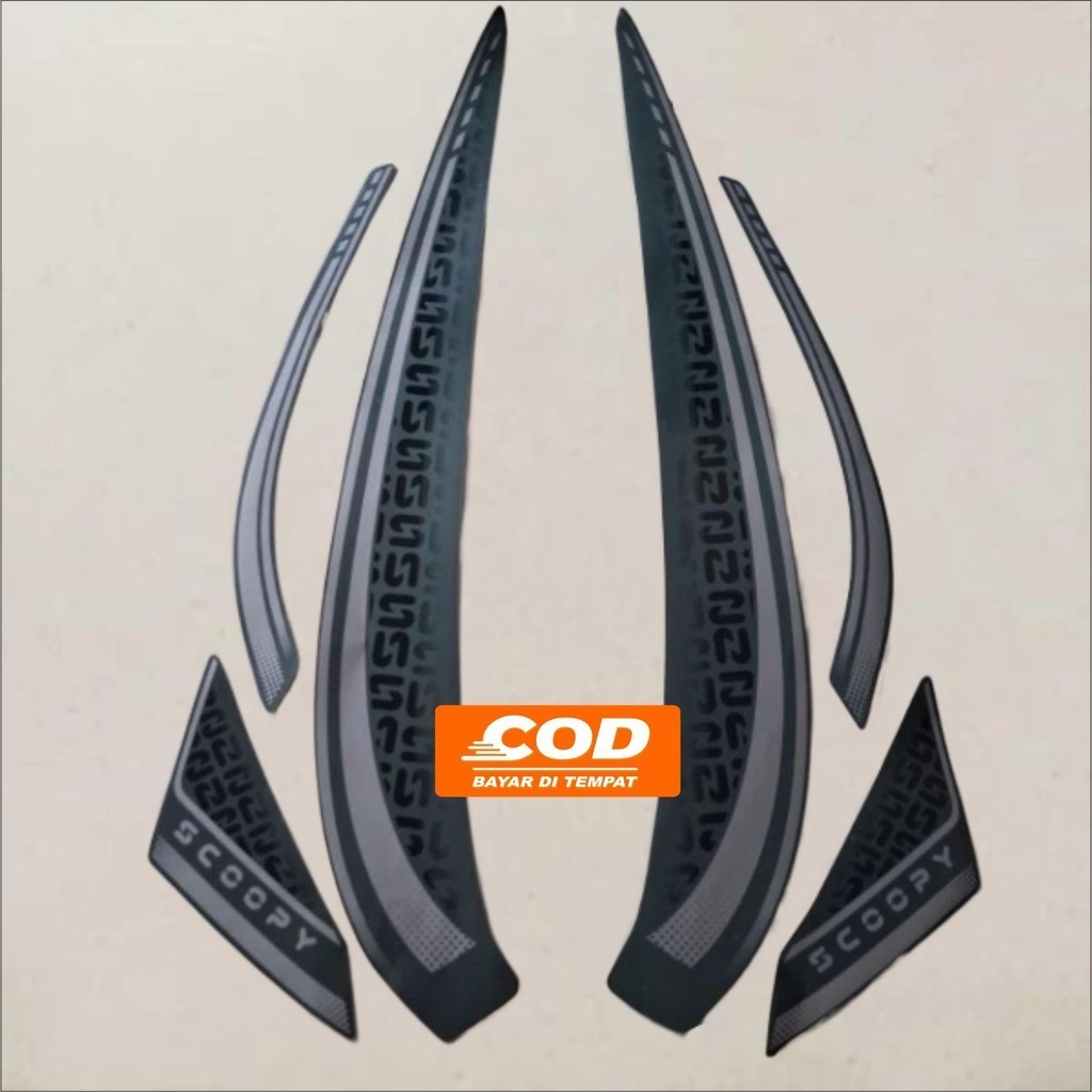 striping Honda Scoopy 2025 hijau stiker les motor body standar