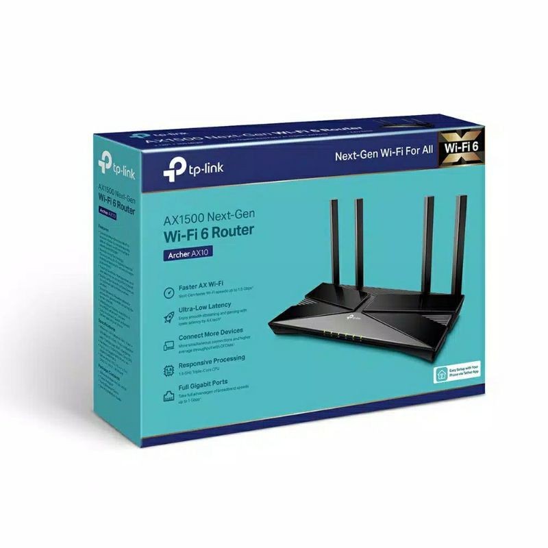TPLink Archer AX10 Router Wireless WiFi 6 - AX1500 - AX10 S8