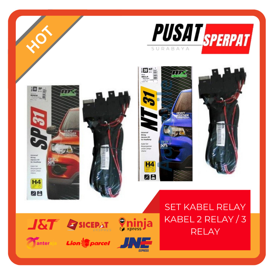 HELLA BOSCH - set kabel relay hella bosch 2 relay / 3 relay (harga/pcs)