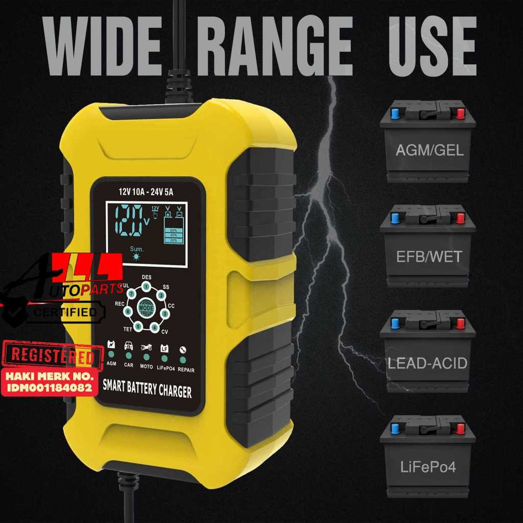 Charger Baterai Aki Mobil Automatic Detection 180AH 12/24V - FBC122410D