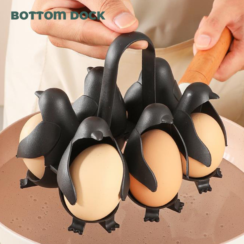 Alat Penyusun Telur Rebus Penguin - Rak Kukus Telur Tahan Panas | Perlengkapan Dapur Praktis dan Luc