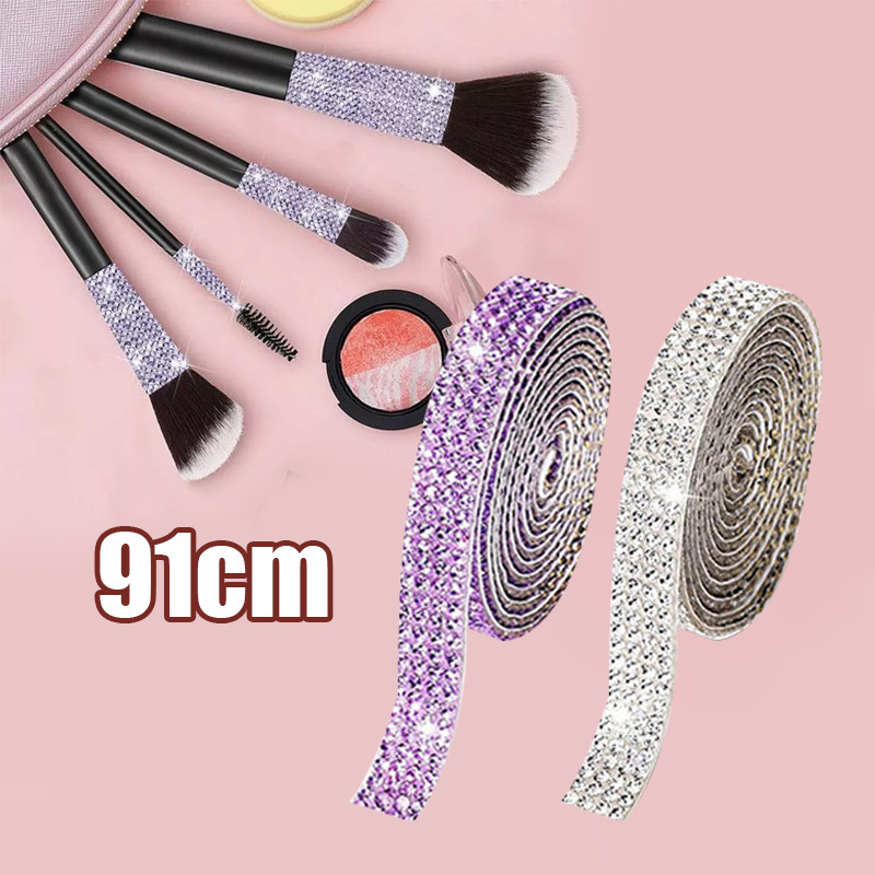 Rhinestone Sticker Bling Bling Crystal Sticker Diamond Sticker Sticker Kristal Berlian 91cm Untuk De