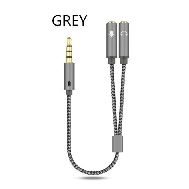 Headset splitter 3.5mm audio mic stereo headphone splitter audio 3.5mm 4 pole Jack Y cable for PS4,P