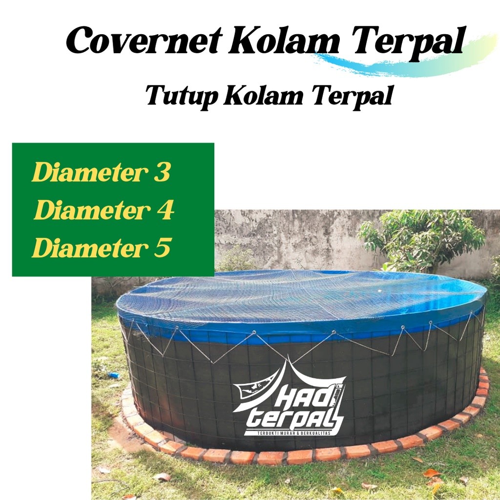 GOSTORE - covernet ukuran Diameter 3, Diameter 3,5 Diameter 4 dan D5 kolam terpal tutup kolam terpal