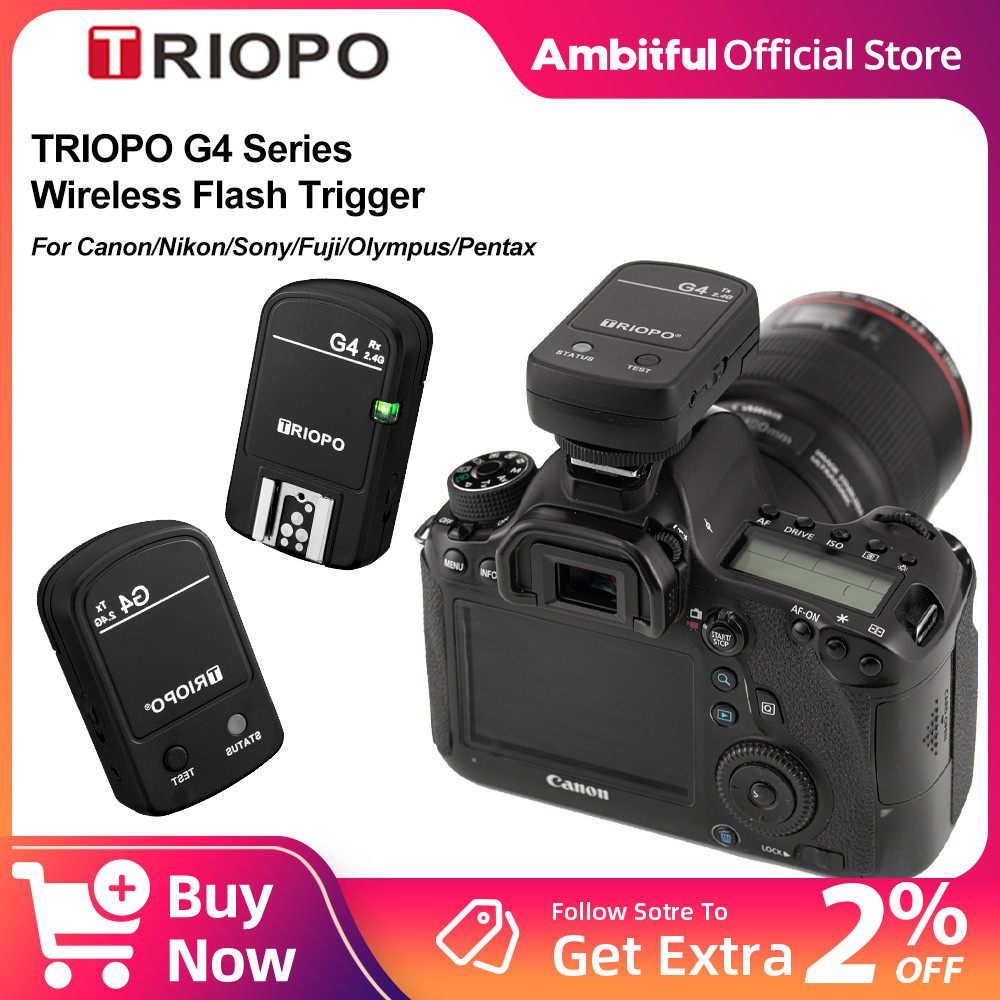 TRIOPO G4 Flash Trigger Flash Emitter Trigger For Canon Nikon Sony Fujifilm Pentax onic