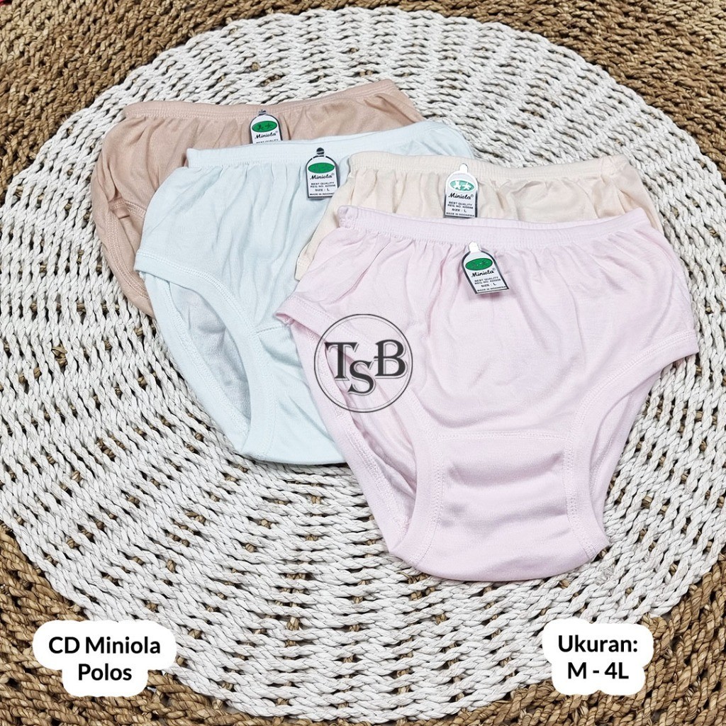 (3 Pcs) Miniola CD Wanita | Celana Dalam Polos Wanita
